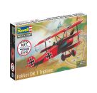 Starter Kit Fokker DR.1 Triplane, Revell Modellbausatz mit Basiszubehör
