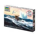 Starter Kit German Submarine Type VII C/41, Revell Modellbausatz mit Basiszubehör