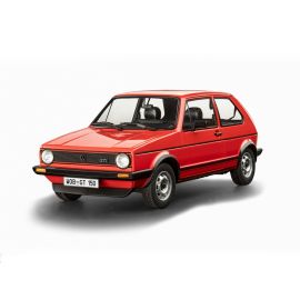 Geschenkset 50 Jahre VW Golf 1 GTi, Revell Modellbausatz mit Basiszubehör