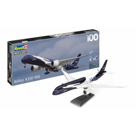 Geschenkset A350-900 - Lufthansa 100years, Revell Modellbausatz mit Basiszubehör