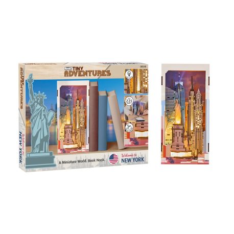 Tiny Adventures New York, Book Nook Miniaturwelt aus Holz zum Zusammenbauen