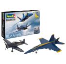Geschenkset Blue Angels - 80 Jahre, Revell Modellbausatz mit Basiszubehör