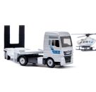 SIKU 1759 MAN Lkw mit Polizei Helikopter