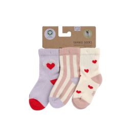 Terry Tennis Socken 3 Stück Herz, Größe: 19-22