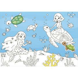 Mein Sticker-Malbuch. Meerjun