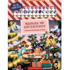Malblock mit Glitzersteinen - 200 extragroße Diamant-Sticker