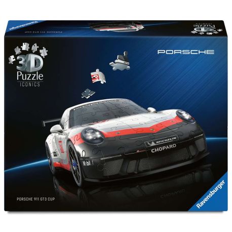 Ravensburger 3D Puzzle Iconics: 12008039 Porsche 911 GT3 Cup - Ein echte Rennsport-Ikone als faszinierendes und detail