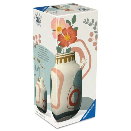 3D Puzzle Vase Organic Beige