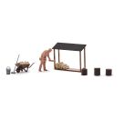 BUSCH H0 Holz stapeln