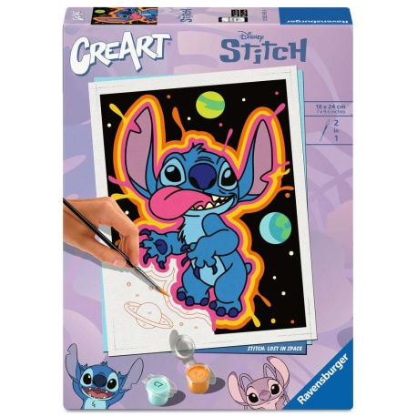 CreArt, Malen nach Zahlen Adults Trend - Disney Stitch: Verloren im All