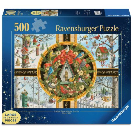 Erwachsenenpuzzle 500 Large Pieces - Singvögel im Winter