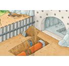 Metallic-Sticker: Baustelle