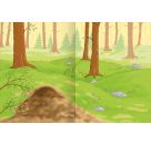 Erstes Stickern: Im Wald