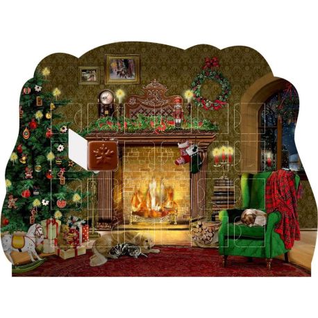 Adventskalender-Schokolade – Kaminzimmer