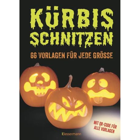 Kürbis schnitzen - 66 Vorlagen für jede Größe, mit QR-Code