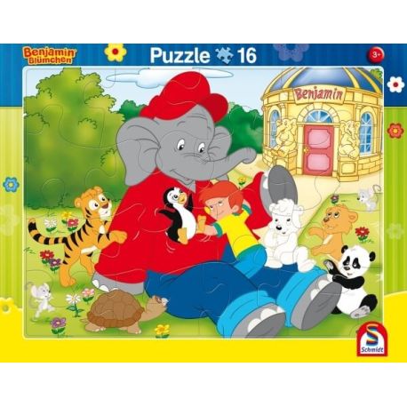 2er Set Rahmenpuzzles Benjamin Blümchen 16 Teile/24 Teile