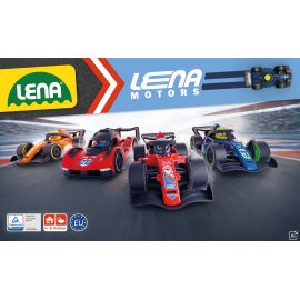 LENA Formel Rennwagen, dunkelblau, Schaukarton
