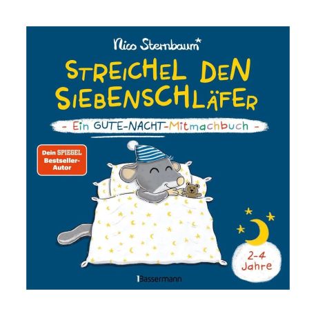 Streichel den Siebenschläfer - Ein Gute-Nacht-Mitmachbuch. Für Kinder ab 2 Jahren