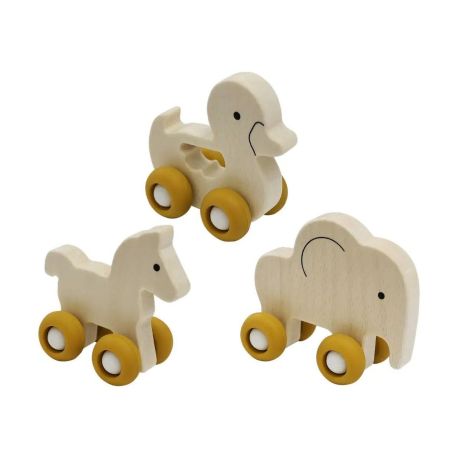 Spielmaus Holz Schiebetiere 3-f.sortiert