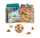Aufstell-Adventskalender – Mein buntes Weihnachtshaus - Mit 24 Magneten zum Spielen