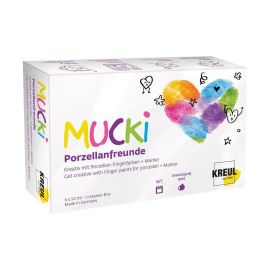 MUCKI Porzellanfreunde Set mit Porzellan-Fingerfarben + Marker