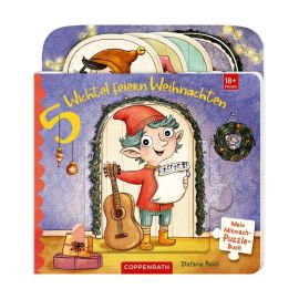 Mein Mitmach-Puzzle-Buch: 5 Wichtel feiern Weihnachten