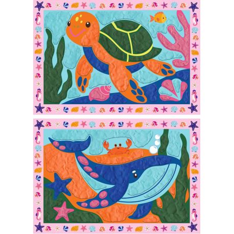 My First CreArt, Kneten nach Zahlen - Wal und Schildkröte