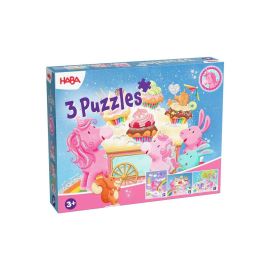 3 Puzzles - Einhorn Glitzerglück