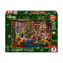 Schmidt Spiele Puzzle 1000 Teile Kinkade Disney, Mickey   Minnie Trimming The Tree