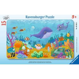 Ravensburger 5632 Puzzle Tierkinder unter Wasser 15 Teile