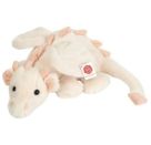 Drache Fluffy weiß-rosa 32 cm