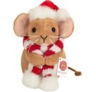 Weihnachtsmaus m. Schal 11 cm