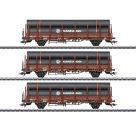 Märklin 46563 - H0 Rungenwagen-Set 1 mit Stahlröhren-Beladung