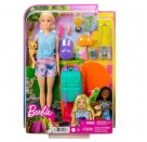 Barbie ''It takes two! Camping'' Spielset mit Malibu Puppe, Hündchen und Accessoires