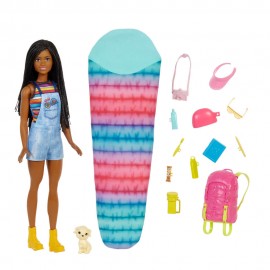 Barbie ''It takes two! Camping'' Spielset mit Brooklyn Puppe, Hündchen und Accessoires