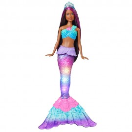 Barbie Brooklyn Zauberlicht Meerjungfrau mit Leuchtfunktion, 3 bis 7Jahre