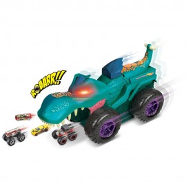 Mattel GYL13 Hot Wheels Monster Trucks autofressender Mega-Wrex, Spielezugauto