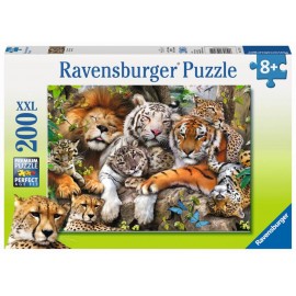 Ravensburger 12721 Puzzle Schmusende Raubkatzen 200 Teile