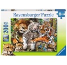 Ravensburger 12721 Puzzle Schmusende Raubkatzen 200 Teile