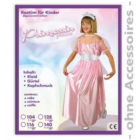 FRIES - Prinzessin PB, 1-tlg. mit Gürtel + Kopfschmuck, Gr. 116