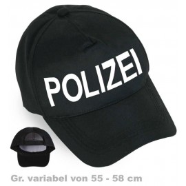 FRIES - Basecap Polizei,  variable Größe, Gr. 55 - 60 cm