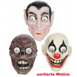 FRIES - Halbmaske Horror, sort. Motive