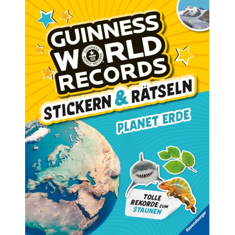 Ravensburger 48000 Guinness World Records: Stickern & Rätseln - Planet Erde