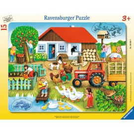 Ravensburger Puzzle - Rahmenpuzzle - Was gehört wohin?, 15 Teile
