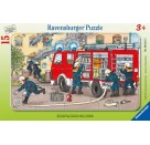 Ravensburger Puzzle - Rahmenpuzzle - Mein Feuerwehrauto, 15 Teile