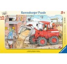 Ravensburger Puzzle - Rahmenpuzzle - Mein Bagger, 15 Teile