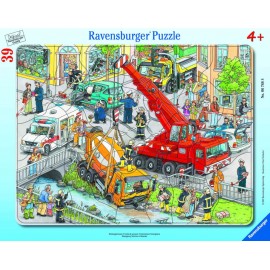 Ravensburger Puzzle - Rahmenpuzzle - Rettungseinsatz, 39 Teile