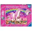 Ravensburger Puzzle - Glitzerpuzzle - Pferdetraum, 100 Teile