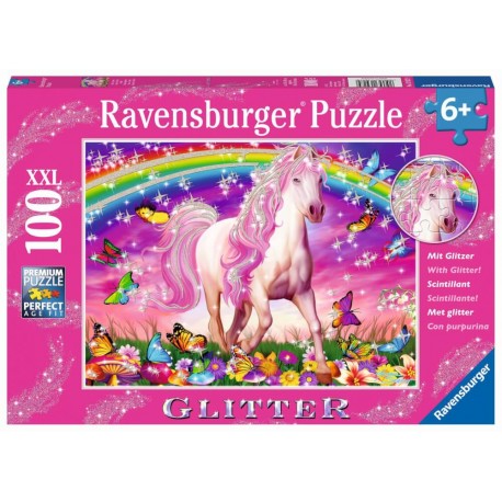 Ravensburger Puzzle - Glitzerpuzzle - Pferdetraum, 100 Teile
