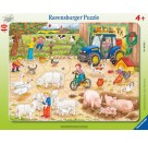 Ravensburger Puzzle - Rahmenpuzzle - Auf dem großen Bauernhof, 40 Teile